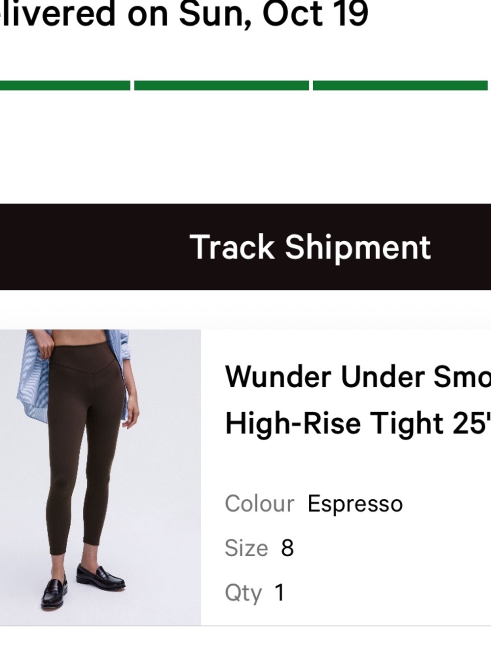 Lulu wunder under smooth cover high rise tight 25” - Picture 8 of 8